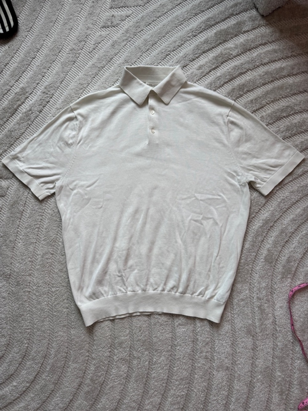 Suitsupply Off White Short-Sleeve Polo